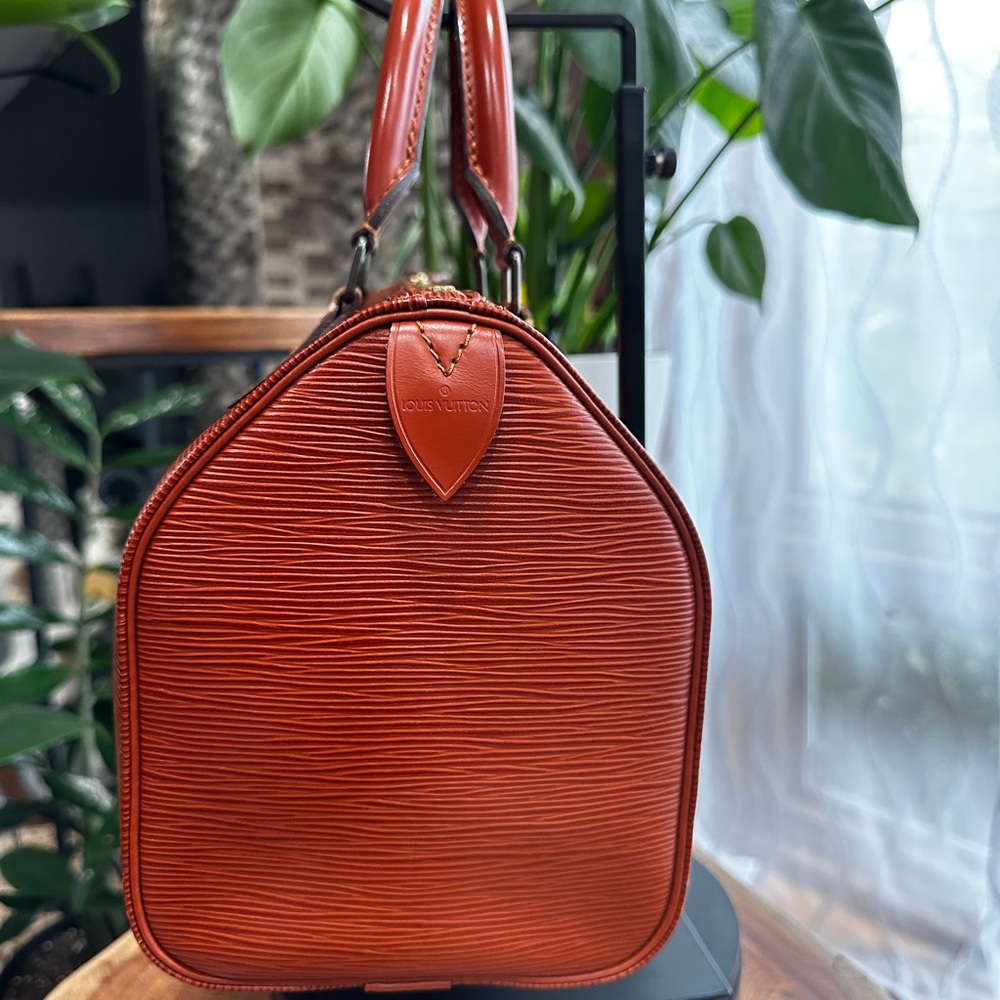 Louis Vuitton Speedy 25 Epi Leather Kenya Brown Bag Lock Key #301 COA Dust Bag - Picture 14 of 16
